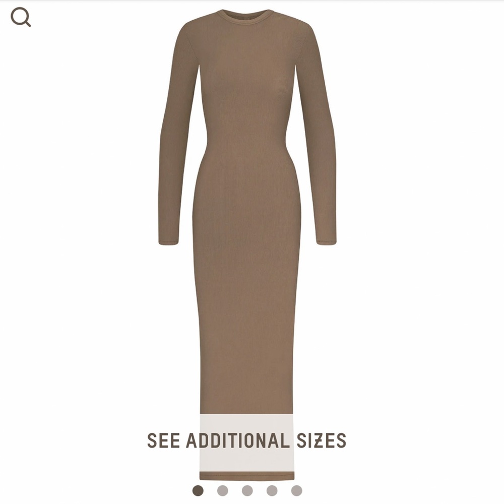 Skims Soft Lounge Crew Neck Long Dress